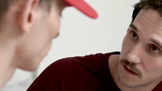 Raw dick sucking and fucking with two kinky stepbrothers