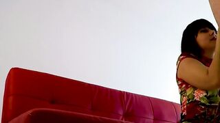 Pierced English cutie Maeve tricked into passionate handjob