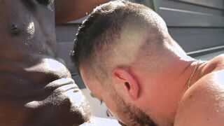 Two pumped hunks King Byrce and Ace Stallion both feel really naughty on their suppos