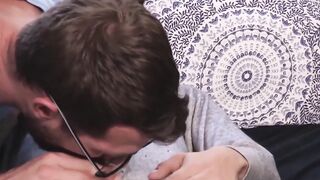 Enormous dick stepdaddy pushes it within stepson