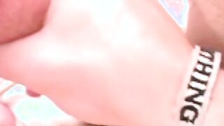 Amateur gay shows off his cock and jerks off passionately