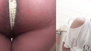Japanese woman recorded pleasing herself in toilet by voyeur