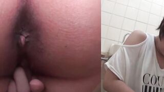 Japanese woman recorded pleasing herself in toilet by voyeur