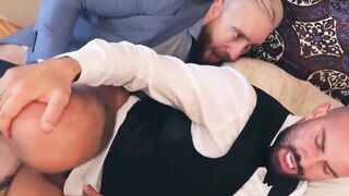 Man with a beard Businessman Kinky Rimming gives Bruno Max