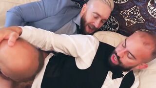 Man with a beard Businessman Kinky Rimming gives Bruno Max