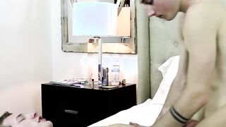 Gay onsie twinks taking a raw doggystyle after blowjob