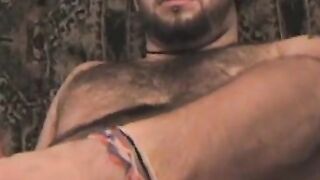Classic video of handsome jock stroking his big dick rough