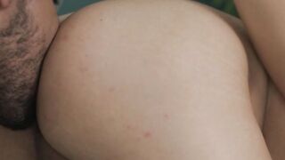 Horny TS Zariah Aura sucks and rides Rodrigos dick