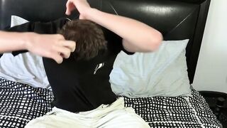 Handsome Ethan Steele toying with dildo in solo wank