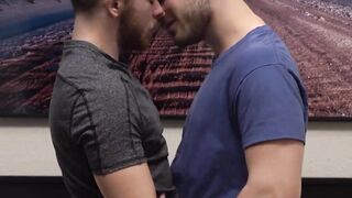 Huge cocked Tyler lets sexy trans boy swallow his huge dick
