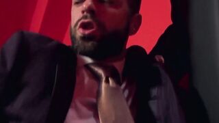 Bondage with two classy dudes ends with some nice hard anal