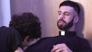 Thirst for cum of hot seminarian leads to threesome