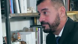 Thomas Thunder slams his bearded young coworker with a doggy style
