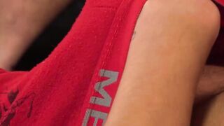 Heber Grant a young twink with tattoos works his big cock