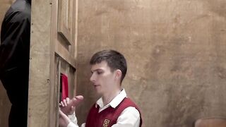 Holy father stick his dick out in the confession room