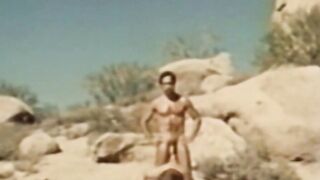 Gays from the past lick their balls after a throatfuck of 69 in the desert