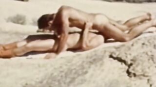 Gays from the past lick their balls after a throatfuck of 69 in the desert