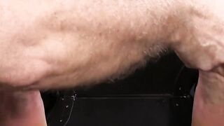 Bound muscular dude tickled and tormented by deviant master