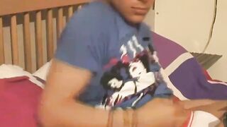 Twink Lexas Michael teases his ass while solo masturbating