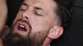 Muscular tattooed gay roommates anal fucking