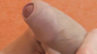 Youthful twink passionatly plays with his fat enormous dick