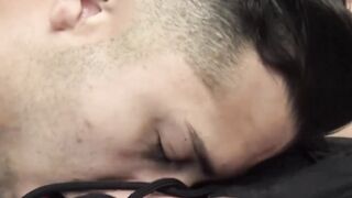 Sexy Straight Latino jock rides big cock for the first time