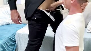 Good looking seminarian kneeled for his highness dick