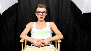 Tanner Sharp is interviewed by Hung Twink and performs a solo dildo