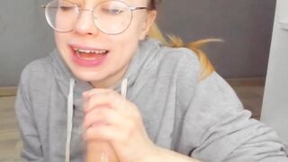 Cock Hungry Blonde Babe Deep Sucking Dick