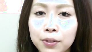 Japanese ladies presenting their tiny pussies in closeup