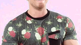 Muscular alpha male Brad strips naked after an interview