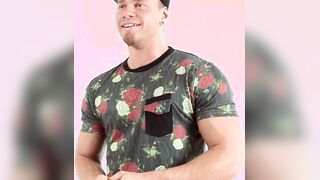 Muscular alpha male Brad strips naked after an interview