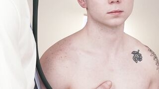 Wild Dr Wolf bangs hard cute teen Danny Wilcoxx while he is being examined
