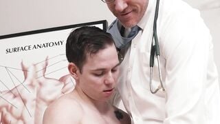 Wild Dr Wolf bangs hard cute teen Danny Wilcoxx while he is being examined