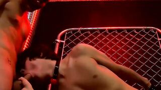 Youthful Kyler Greenery riding freaky homo dick in prison
