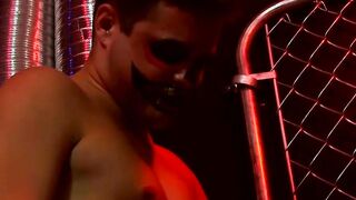 Youthful Kyler Greenery riding freaky homo dick in prison