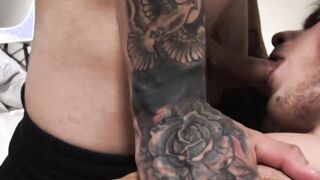 Kinky Latino teen deepthroats hard cocks in spitroast orgy