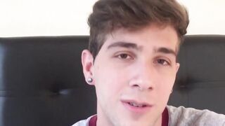 Cute Latino teen swallows cum after riding big cock for cash