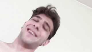 Cute Latino teen swallows cum after riding big cock for cash