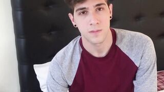 Cute Latino teen swallows cum after riding big cock for cash