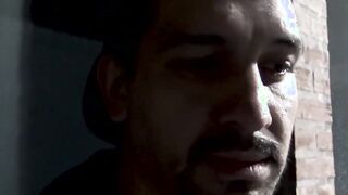 Straight Latino paid to pay a jock teen to eat cum