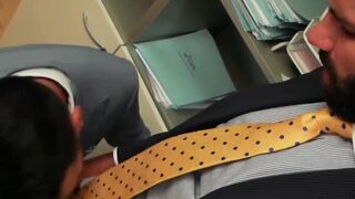 Suit sex with two executive branch directors in real office