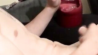 Chainsomker dude engages with intense solo cock stroking