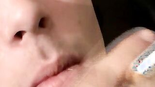 Chainsomker dude engages with intense solo cock stroking