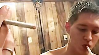 Twink seduces while smoking cigars turns to sensual orgy Hoe 2