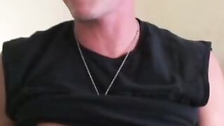 Stud shows off his tattooed chiseled body and jerks off hard Hoe 2