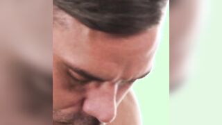 Holy father cleanses sins with his cum and bless them