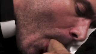 Holy father cleanses sins with his cum and bless them