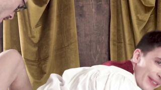 Altar server in the training learned how to suck dick