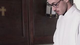 Altar server in the training learned how to suck dick